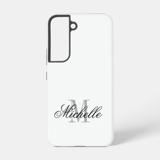 Personalized monogram elegant script typography samsung galaxy hülle (Rückseite)