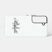 Personalized monogram elegant script typography samsung galaxy hülle (Rückseite (Horizontal))