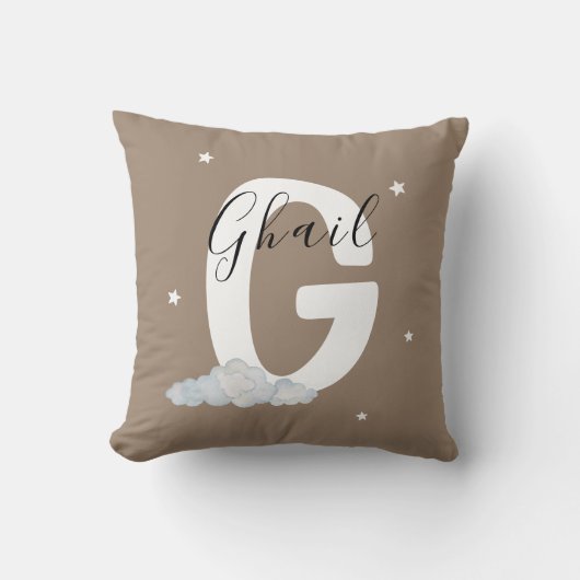 Personalized Monogram G Initial Decorative Throw Kissen (Vorderseite)
