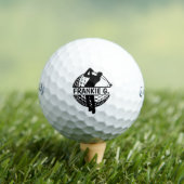 Personalized Monogram Golf Balls - Custom Gift Set Golfball (Insitu T-Shirt)