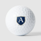 Personalized Monogram Golf Balls - Navy Blue Crest Golfball (Vorderseite)
