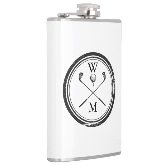 Personalized Monogram Golf Clubs Flachmann (Rechts)