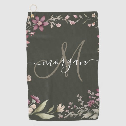 Personalized Monogram  Golfhandtuch (Vorderseite)