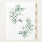 Personalized Monogram Green Foliage  Planer (Rückseite)