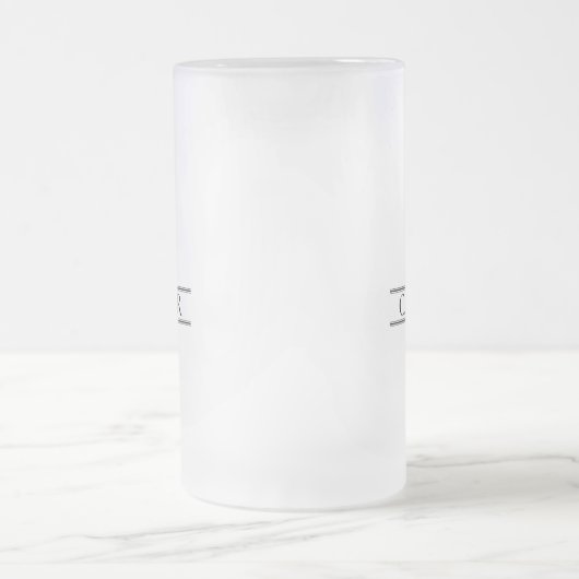Personalized Monogram Initial Custom Mattglas Bierglas (Mittel)