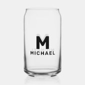 Personalized Monogram Initial & Name Modern Dosenglas (Rückseite)