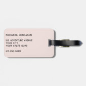 Personalized Monogram Initials Botanical Blush Gepäckanhänger (Rückseite horizontal)