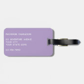 Personalized Monogram Initials Botanical Leaf Gepäckanhänger (Rückseite horizontal)