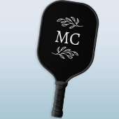 Personalized Monogram Initials Botanical Leaf Pickleball Schläger