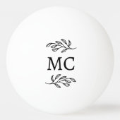 Personalized Monogram Initials Botanical Leaf Tischtennisball (Vorderseite)