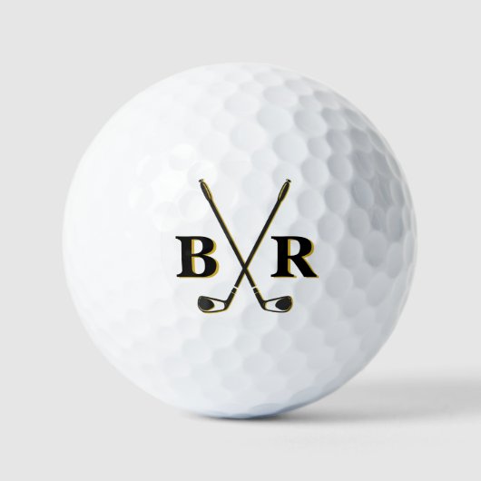 Personalized Monogram Initials Elegant Golfer Golfball (Vorderseite)