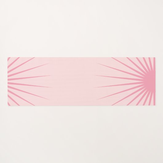 Personalized Monogram Initials Pink Yoga Mat Yogamatte (Rückseite (Horizontal))