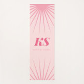 Personalized Monogram Initials Pink Yoga Mat Yogamatte (Vorderseite)