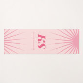 Personalized Monogram Initials Pink Yoga Mat Yogamatte (Vorderseite (Horizontal))