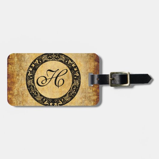 Personalized Monogram Luggage Tag Gepäckanhänger (Vorderseite horizontal)