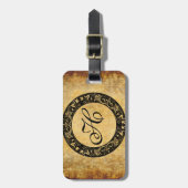 Personalized Monogram Luggage Tag Gepäckanhänger (Vorderseite vertikal)