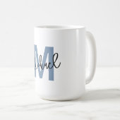 Personalized Monogram "M" with Name Michael – Kaffeetasse (VorderseiteRechts)