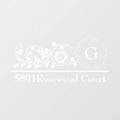 Personalized Monogram Mailbox Fensteraufkleber (Blatt)