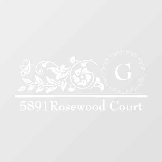 Personalized Monogram Mailbox Fensteraufkleber (Blatt)