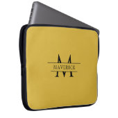 Personalized Monogram Metallic Gold Laptop Sleeve (Vorne Rechts)