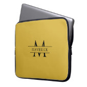 Personalized Monogram Metallic Gold Laptop Sleeve (Vorderseite Links)