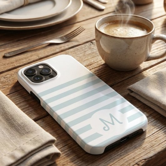 Personalized Monogram Minimal Striped Modern Desig Case-Mate iPhone Hülle