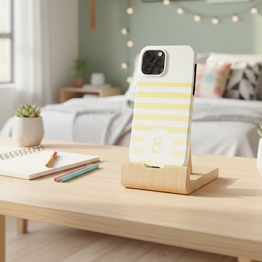 Personalized Monogram Minimal Striped Modern Desig Case-Mate iPhone Hülle