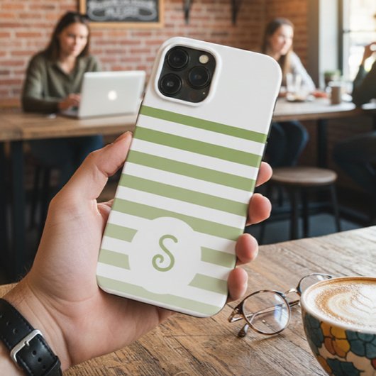 Personalized Monogram Minimal Striped Modern Desig Case-Mate iPhone Hülle