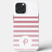 Personalized Monogram Minimal Striped Modern Desig Case-Mate iPhone Hülle (Rückseite)