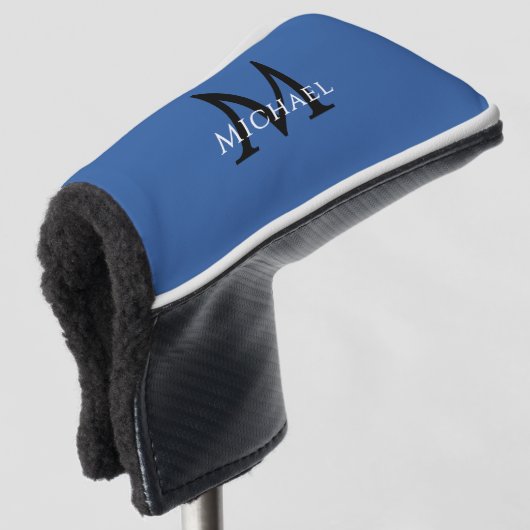Personalized Monogram Name Initial Royal Blue Golf Headcover (3/4 Vorderseite)