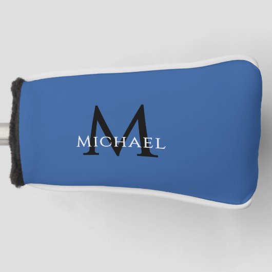 Personalized Monogram Name Initial Royal Blue Golf Headcover (Vorderseite)