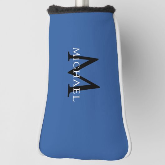 Personalized Monogram Name Initial Royal Blue Golf Headcover (Rotieren 90)