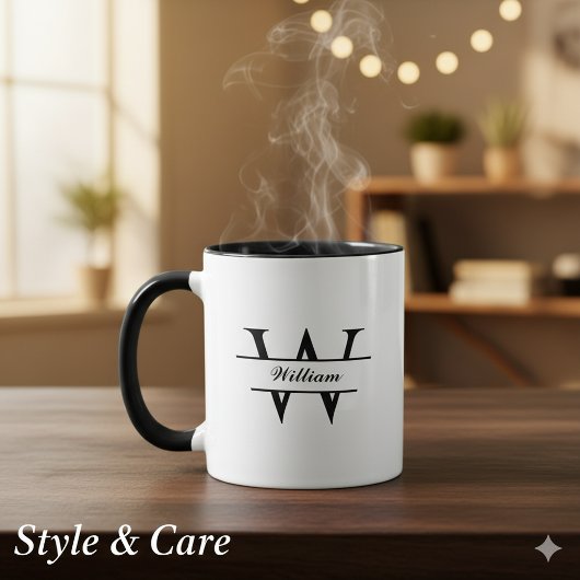 Personalized Monogram Name Mug Made for Daily Styl Tasse