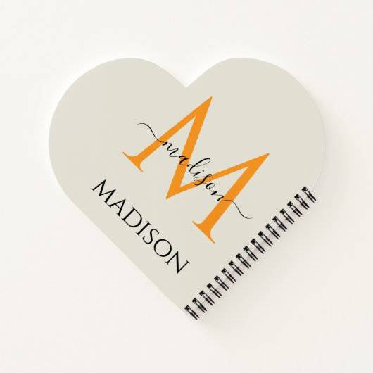 Personalized Monogram & Name  Notizblock (Rückseite)