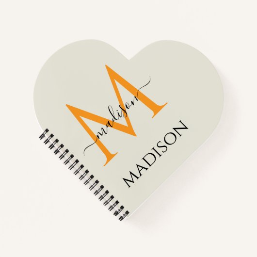 Personalized Monogram & Name  Notizblock (Vorderseite)