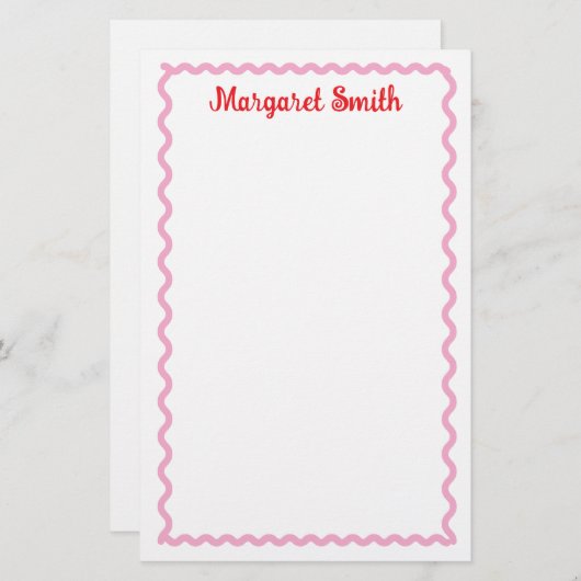Personalized Monogram Notepads with Scallop Border Briefpapier (Vorne/Hinten)