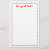 Personalized Monogram Notepads with Scallop Border Briefpapier (Vorderseite)