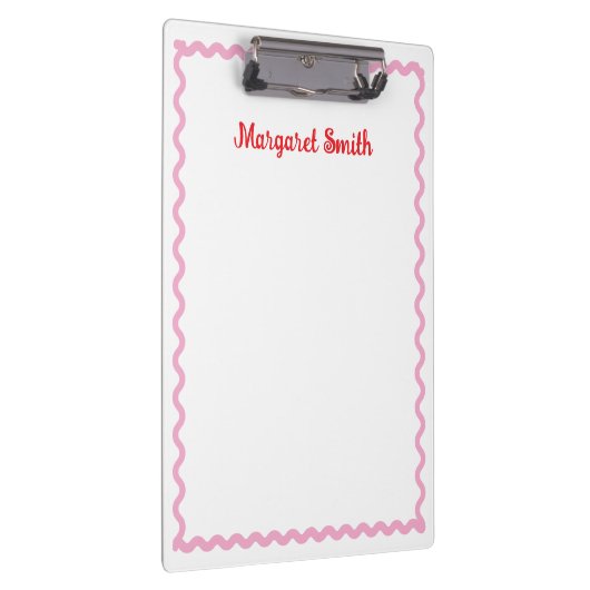 Personalized Monogram Notepads with Scallop Border Klemmbrett (Rechts)