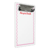 Personalized Monogram Notepads with Scallop Border Mini Klemmbrett (Schrägansicht)