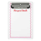 Personalized Monogram Notepads with Scallop Border Mini Klemmbrett (Vorderseite)