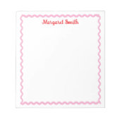 Personalized Monogram Notepads with Scallop Border Notizblock (Vorderseite)