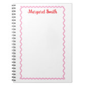 Personalized Monogram Notepads with Scallop Border Notizblock (Vorderseite)