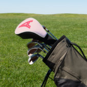 Personalized Monogram Pink Red Golf Headcover (In SItu)