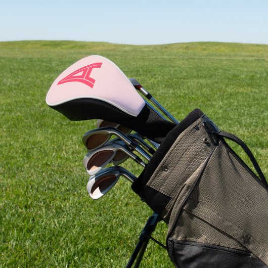 Personalized Monogram Pink Red Golf Headcover (In SItu)