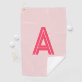 Personalized Monogram Pink Red Golfhandtuch (Insitu)