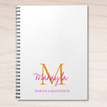 Personalized Monogram Pink Script Name 