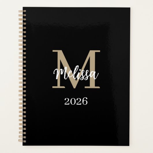 Personalized Monogram Planner, Name & Bible Verse Planer (Vorderseite)