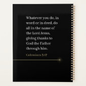 Personalized Monogram Planner, Name & Bible Verse Planer (Rückseite)