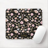 Personalized Monogram Pretty Vintage Floral Mousepad (Mit Mouse)