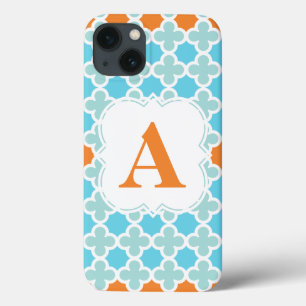 Personalized Monogram Retro Quatrefoil Pattern Case-Mate iPhone Hülle